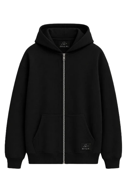 Full Zip Hoodie — black