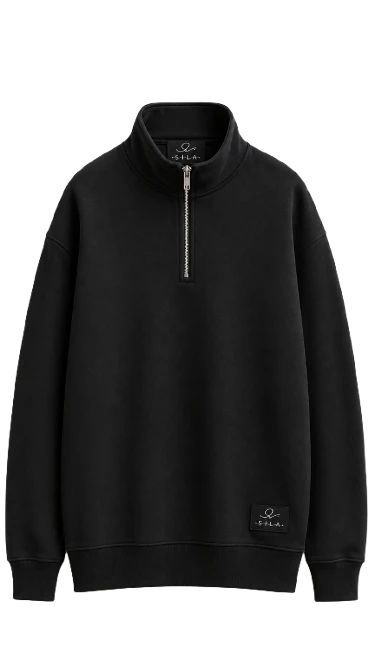 Monaco Half Zip — black