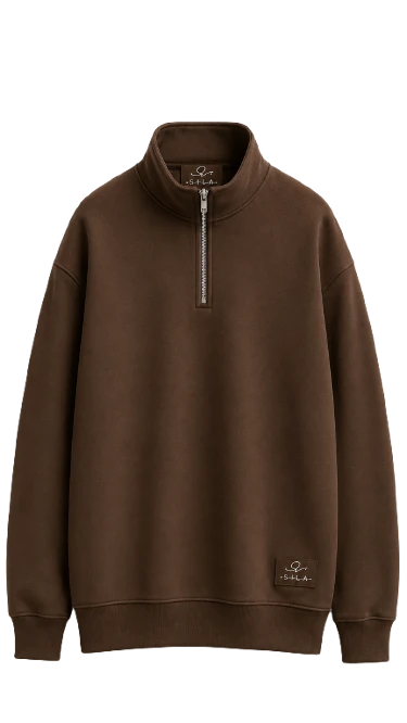 Monaco Half Zip — rich brown